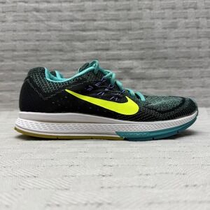 Nike Zoom‎ Structure 18 Shoes Womens Size 6.5 Black Teal Volt Running Sneakers